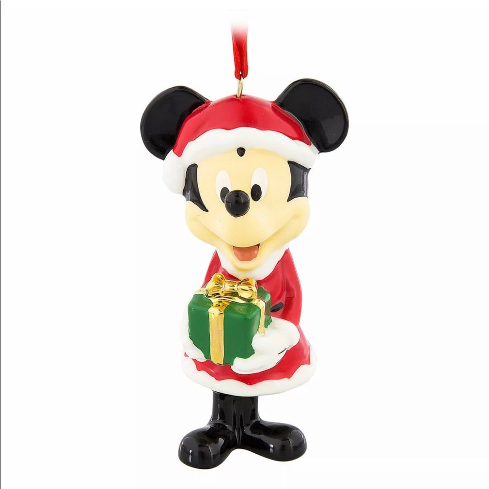 Disney Parks Santa Mickey Mouse Bell Porcelain